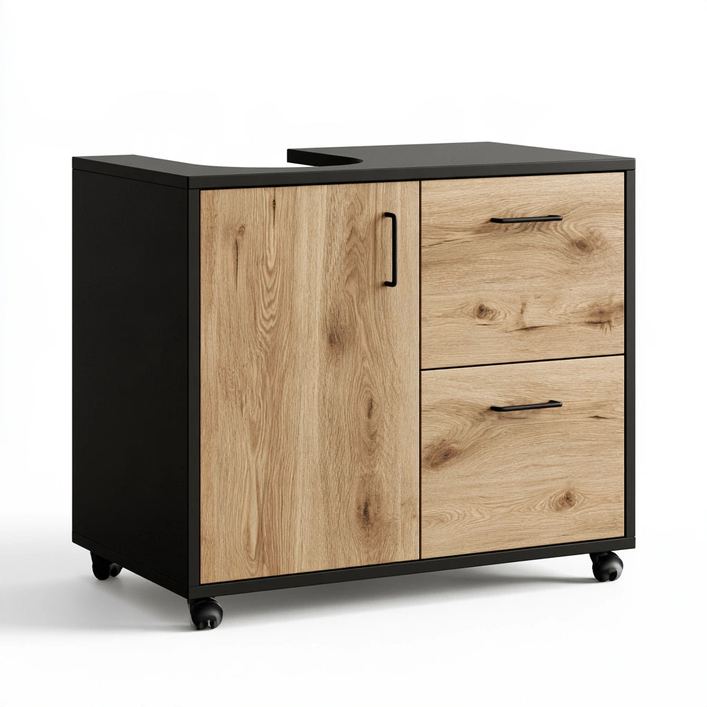 Badezimmerschrank, Farbe: schwarz