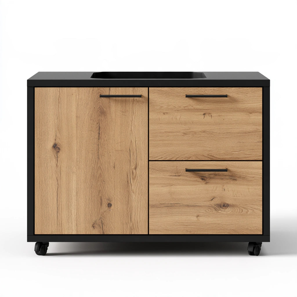 Badezimmerschrank, Farbe: schwarz