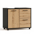 Badezimmerschrank, Farbe: schwarz